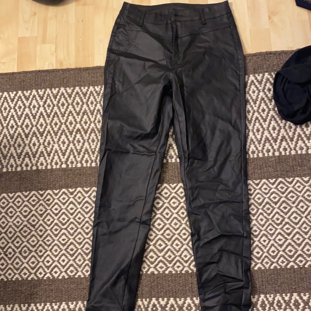 Faux leather pants